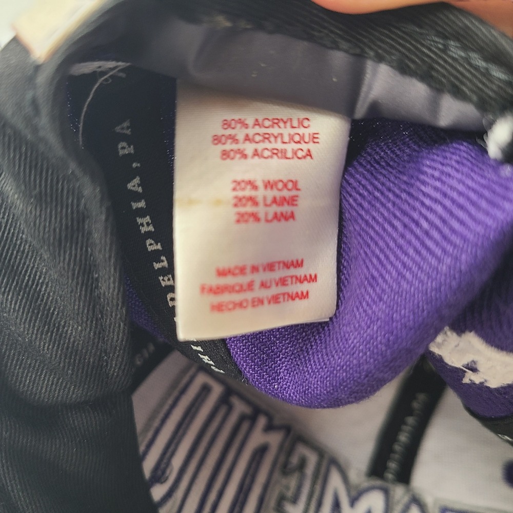 Sacramento Kings Hat Snapback‎ Mitchell & Ness Purple Black NBA Wool Blend Men - Picture 12 of 12